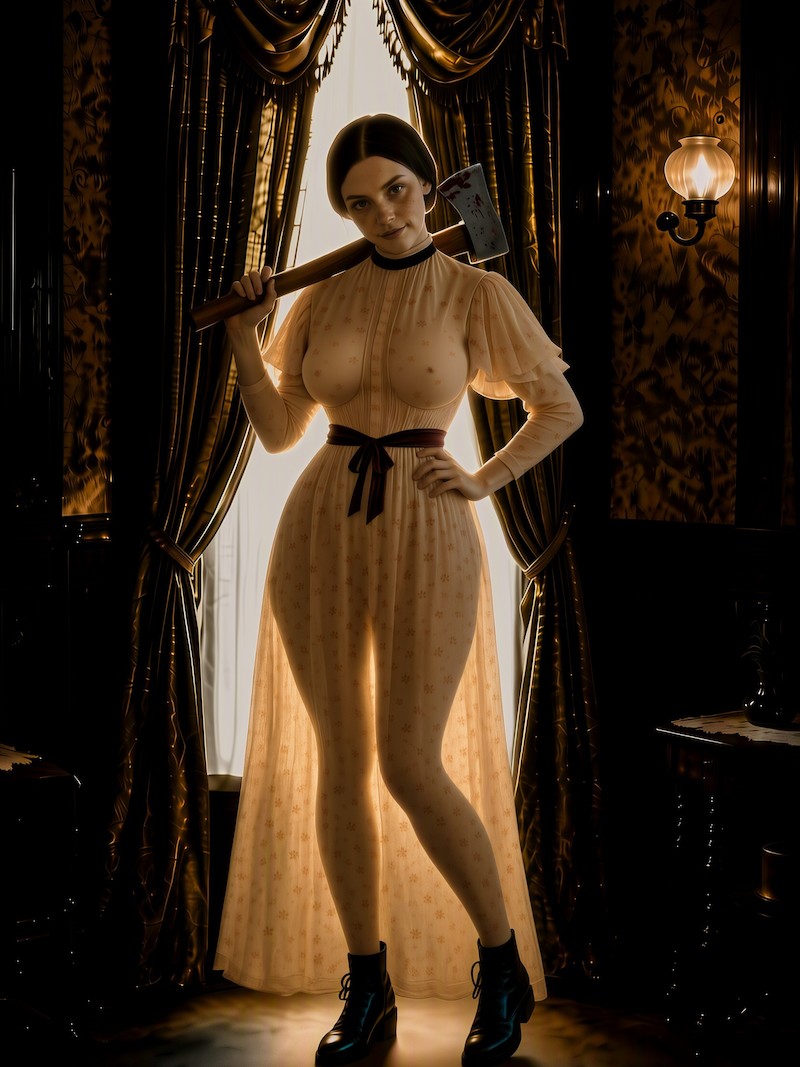 Lizzie Borden, Composed, poised, dignified, dry wit AI girlfriend on Camsoda AI
