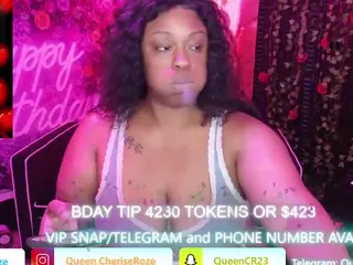 Queen Cherise Roze's Live Sex Cam Show