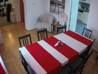 该模特正在直播。 voyeurcam-julmodels-dining