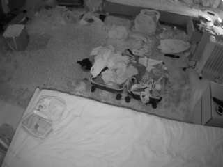 This model is live right now. voyeurcam-julmodels-whitebed-5