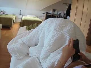 This model is live right now. voyeurcam-julmodels-bed-1