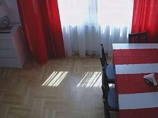 This model is live right now. voyeurcam-julmodels-dining-2