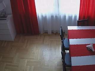 This model is live right now. voyeurcam-julmodels-dining-2