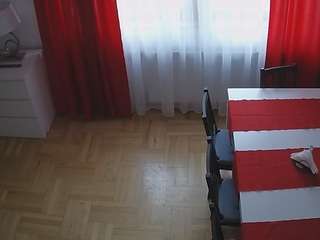 该模特正在直播。 voyeurcam-julmodels-dining-2
