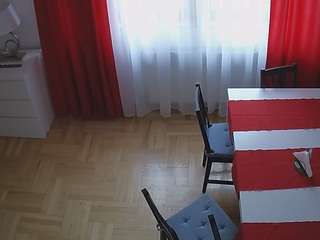该模特正在直播。 voyeurcam-julmodels-dining-2