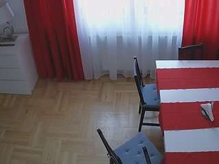 This model is live right now. voyeurcam-julmodels-dining-2