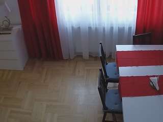 该模特正在直播。 voyeurcam-julmodels-dining-2