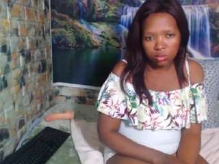 Small tits, Thick, No smoking, Moaning, Full nudity, Fingering, Drinking, D..., Ebony Cam Girl 2